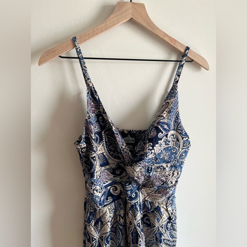 ANGIE Blue Paisley Pant Jumpsuit
